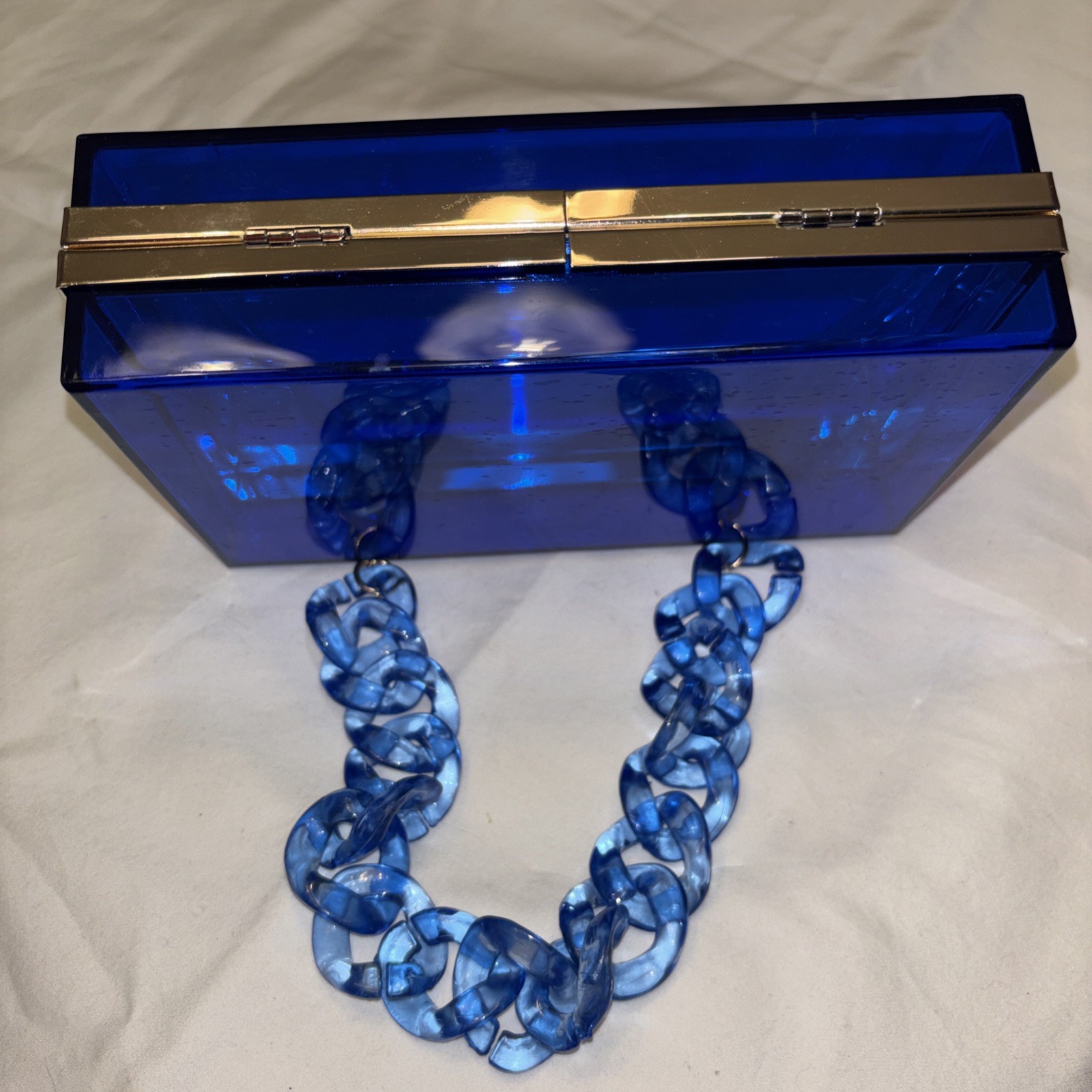 BLUE Acrylic Clutch for Women