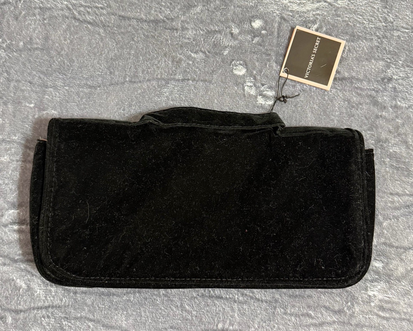Victoria’s Secret NWT Womens Black Velvet Cosmetic Bag
