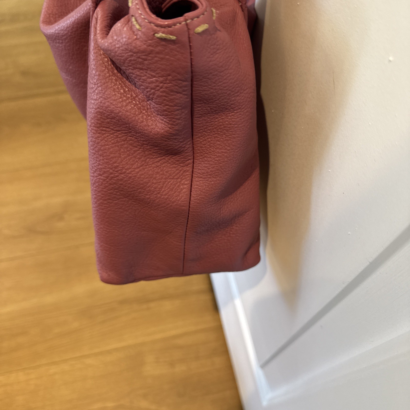 Sigrid Olsen vintage Rose Pink Pebbled Leather handbag