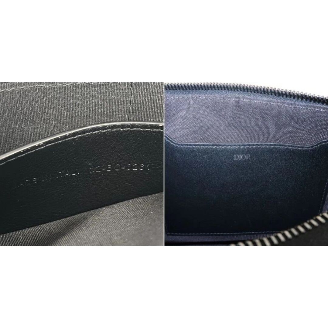 Excellent Condition Dior Oblique Jacquard Clutch Bag Pouch 22 BO 0261 Oblique Na