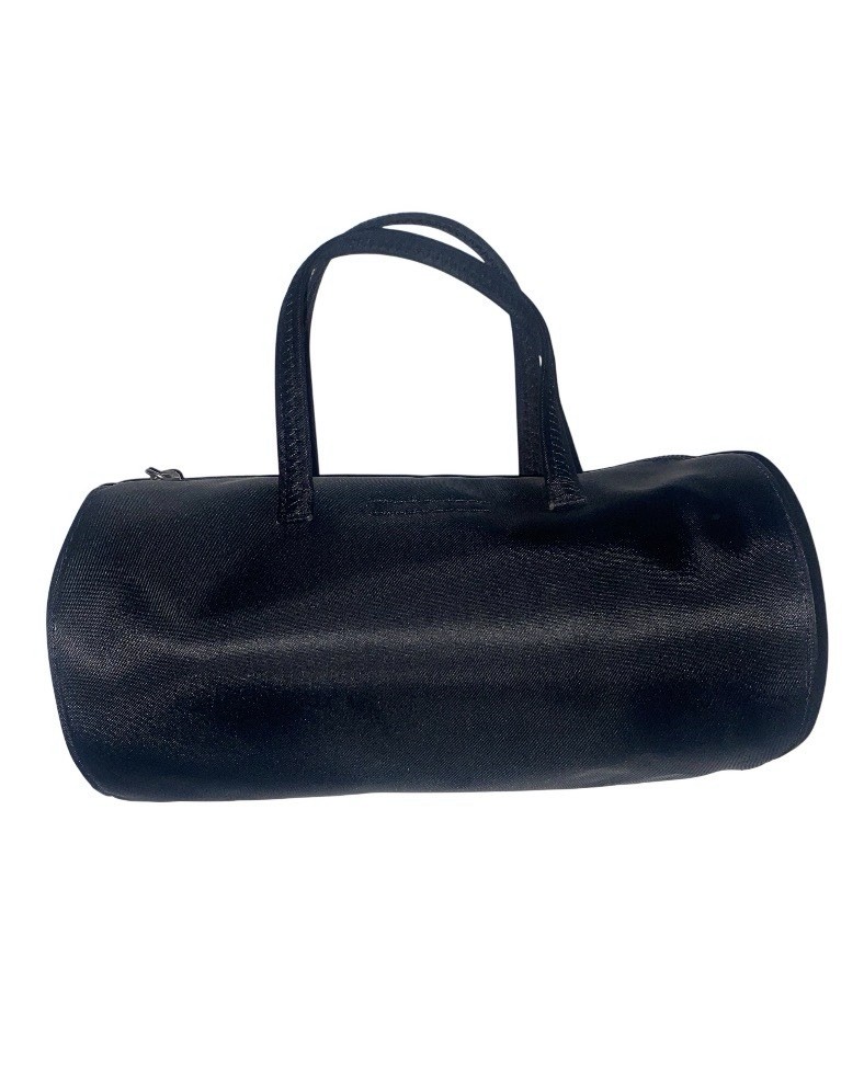 Gap Vintage Black Barrel Cylinder Nylon Small Purse Handbag