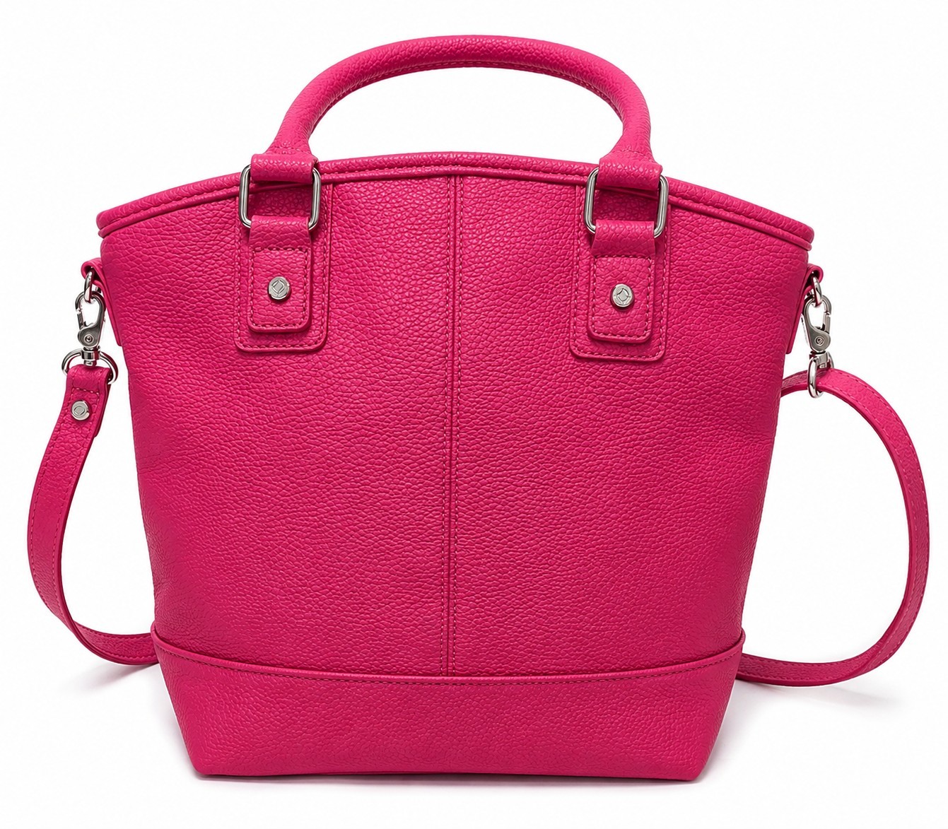Thirty-One Jewell Satchel Bag Pink Pebbled Faux Leather Crossbody Tote