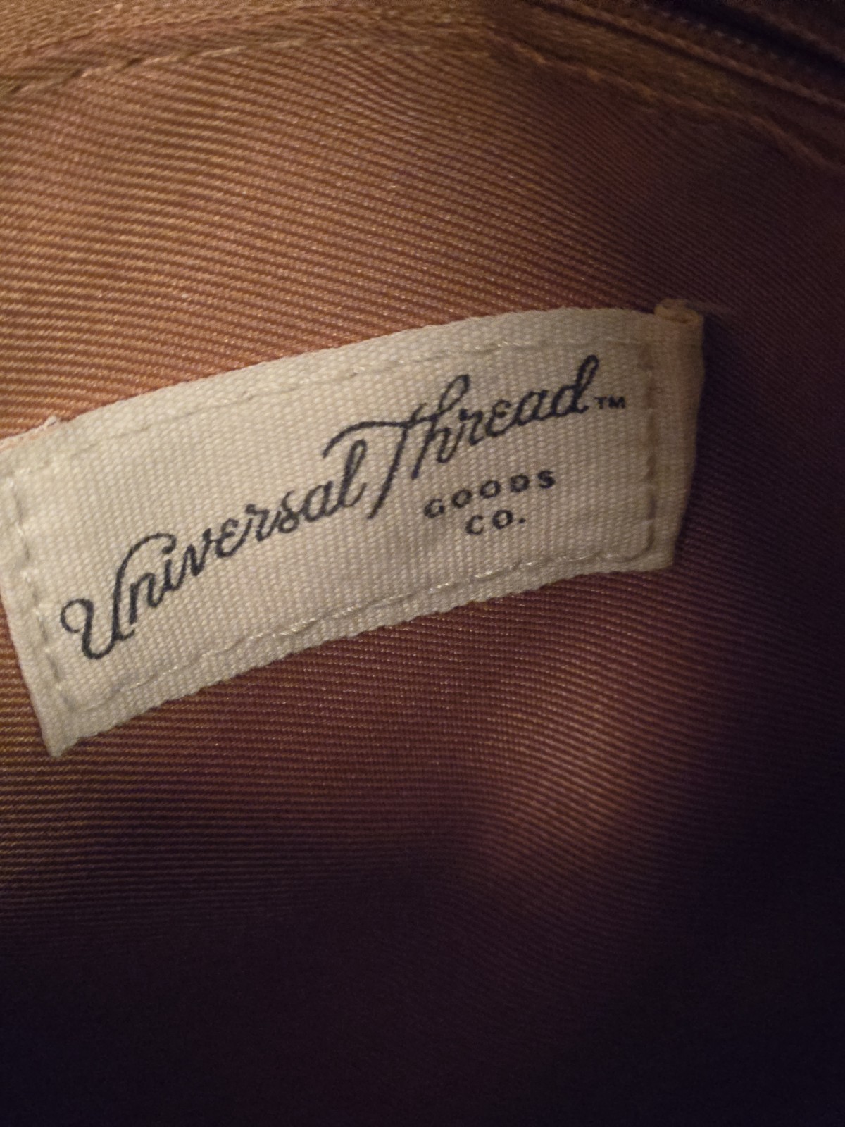 Universal Thread Tan Faux Leather Sheepskin Backpack Bag 12 x 13in Purse Case