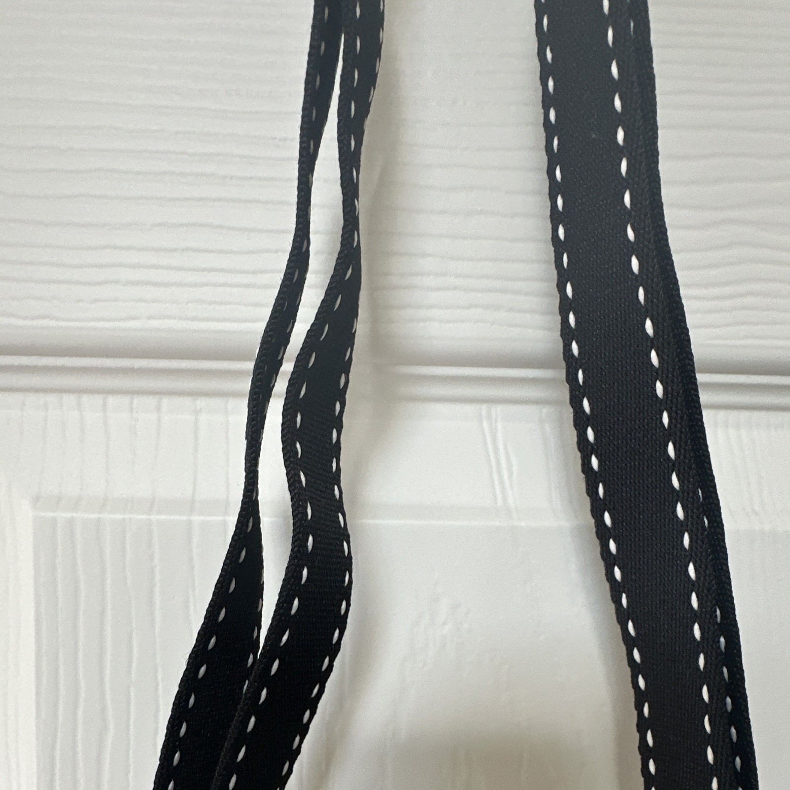 LeSportSac Black & White Polka Dot Zip Crossbody Bag Adjustable Strap Silver