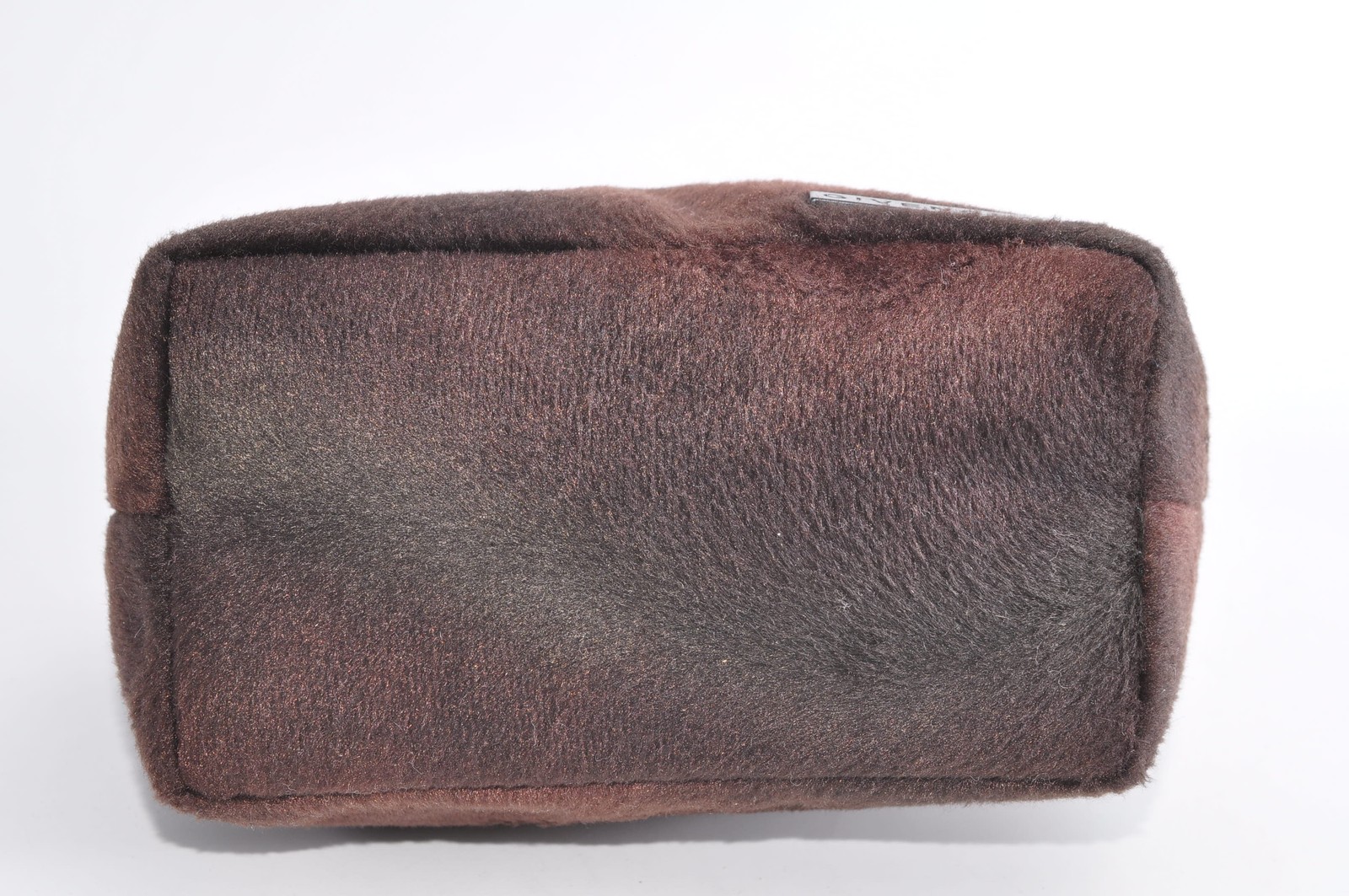 Givenchy Brown Textured Pony Hair Bag with Snake Skin Pattern Used Auth 12841