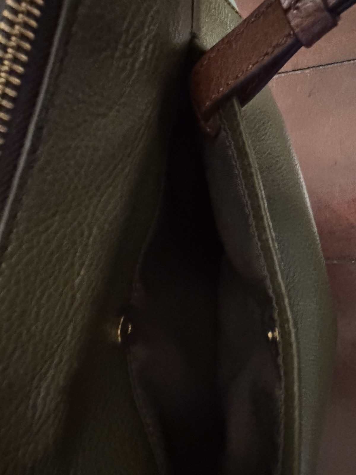 FOSSIL Eco Leather Rachel Tri-Toned Sage Green Shoulder Carry Tote Handbag