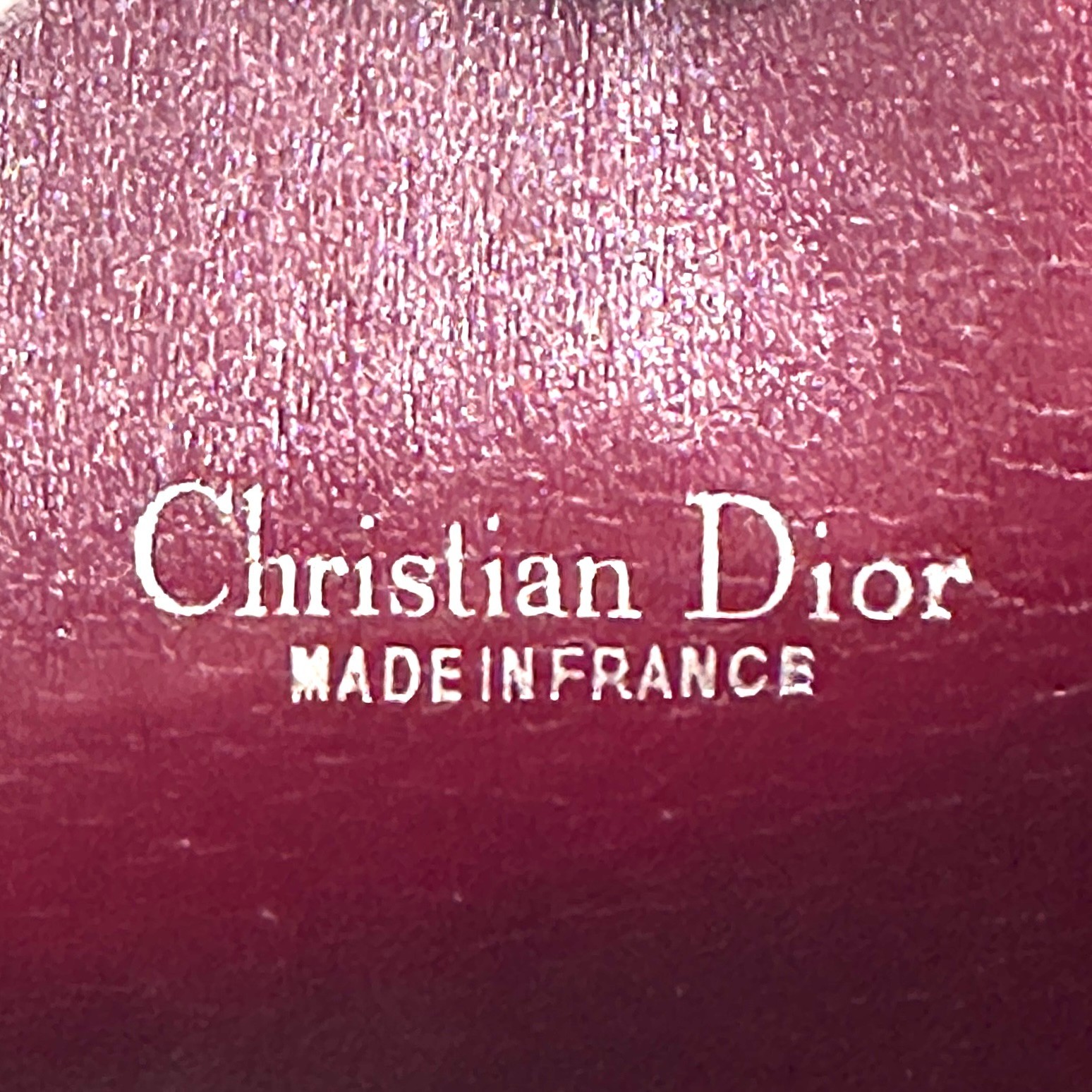 Christian Dior Vintage Trotter Handbag Bordeaux Red
