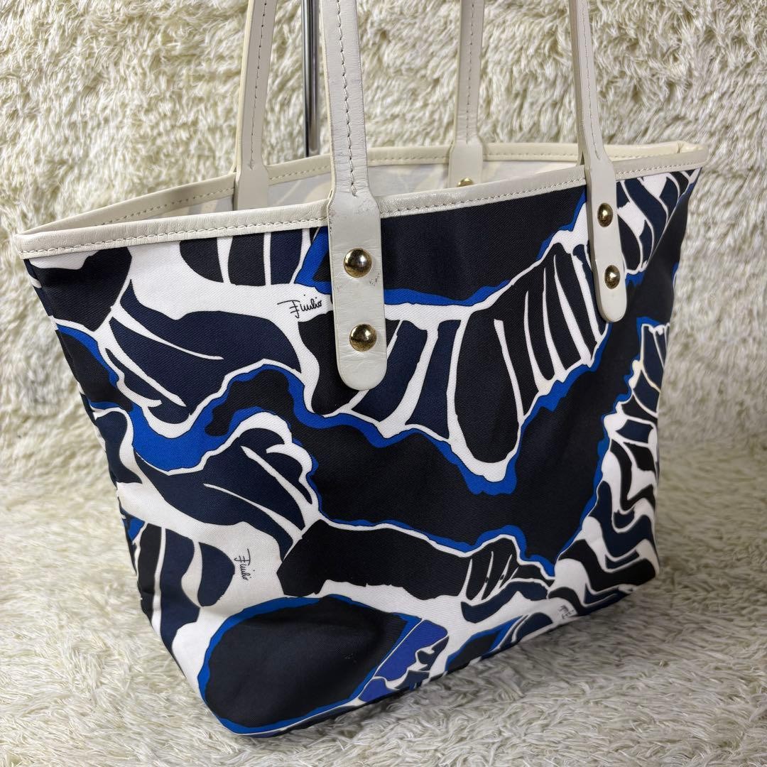 Emilio Pucci Nylon Tote Bag Navy 14.5 inches