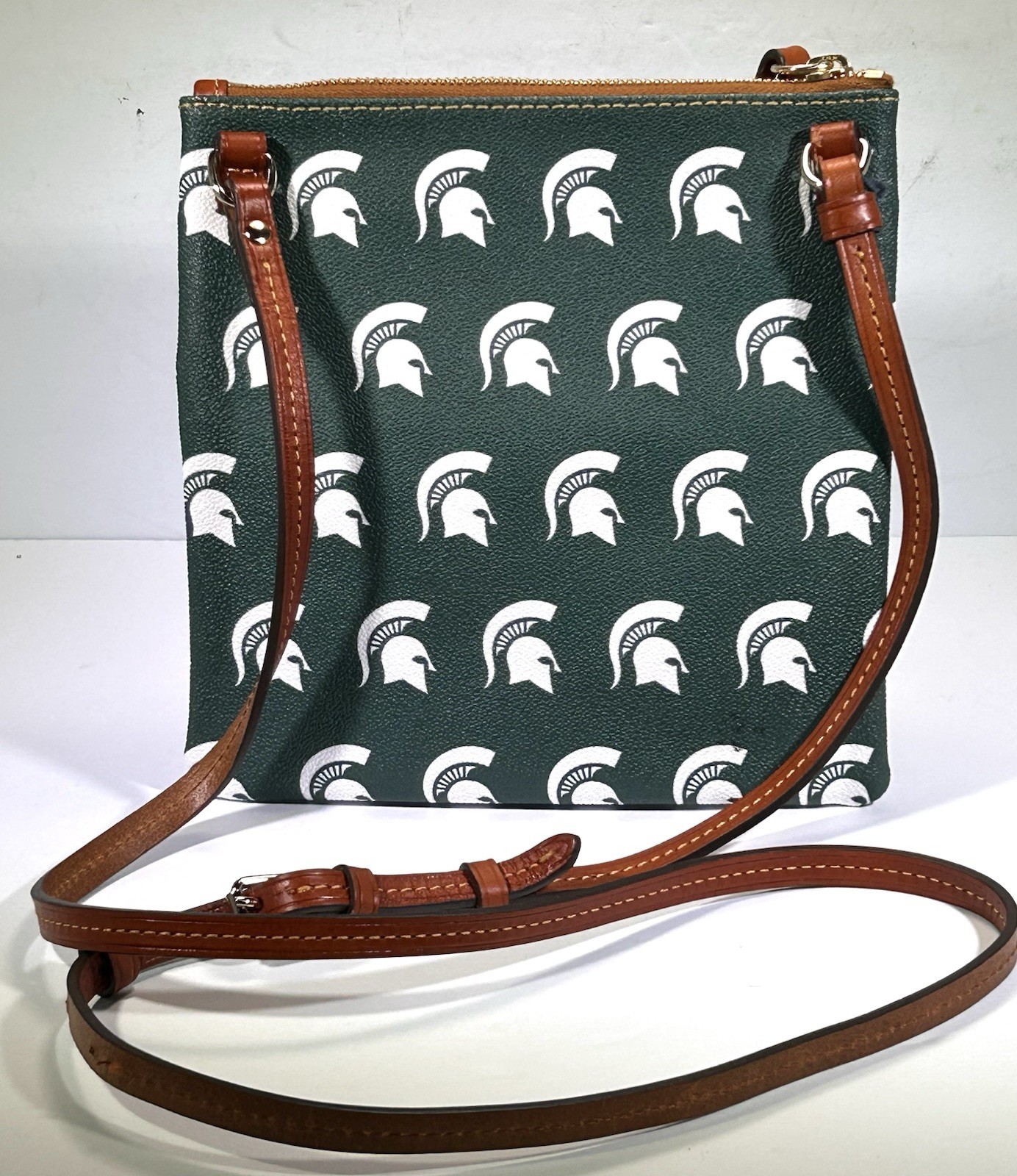 Dooney & Bourke Michigan State University Spartans Coated Canvas Crossbody Bag