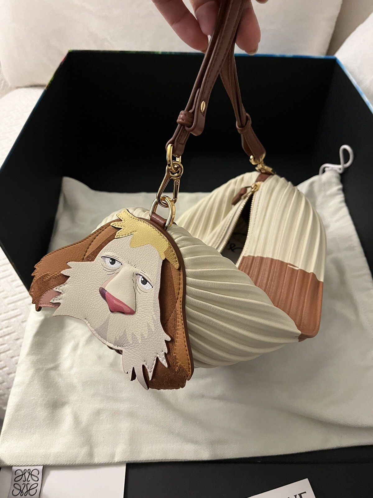 Loewe x Howl’s Moving Castle – Heen Pleated Bracelet Bag NWT AUTHENTIC