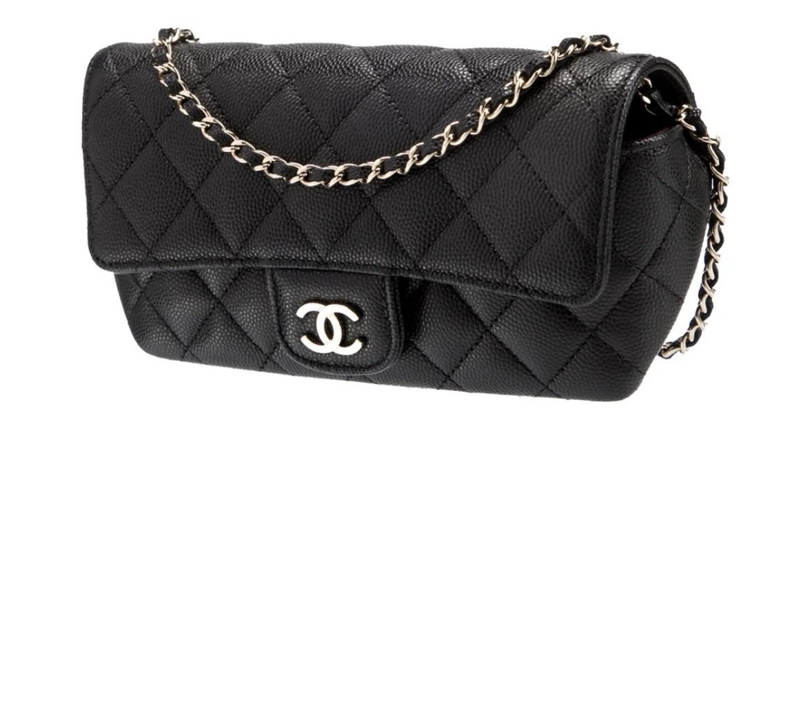 CHANEL Classic Quilted Black crossbody on Chain, Gold Hardware, Box
