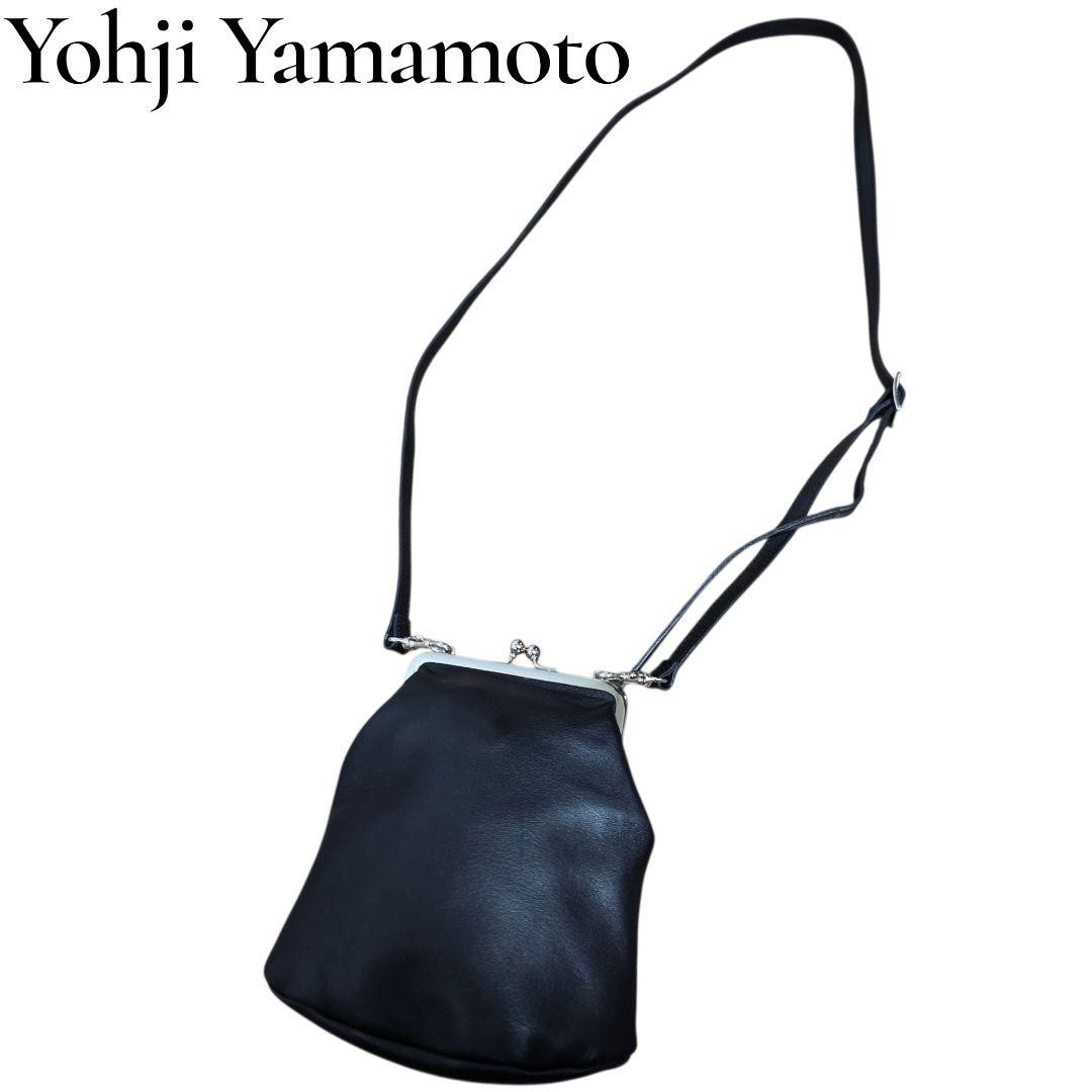 Yohji Yamamoto Black Mini Shoulder Bag Snap Closure Japan Pouch 0610084