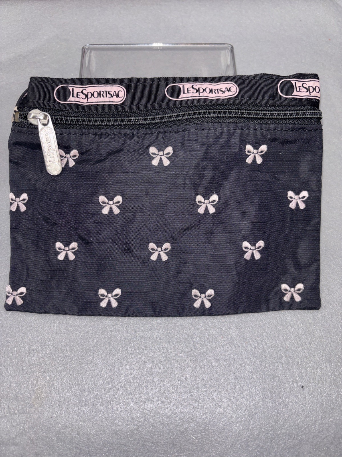 RARE LeSportSac Classic Hobo Embroidered BOWS Adjustable Crossbody W/Pouch GUC