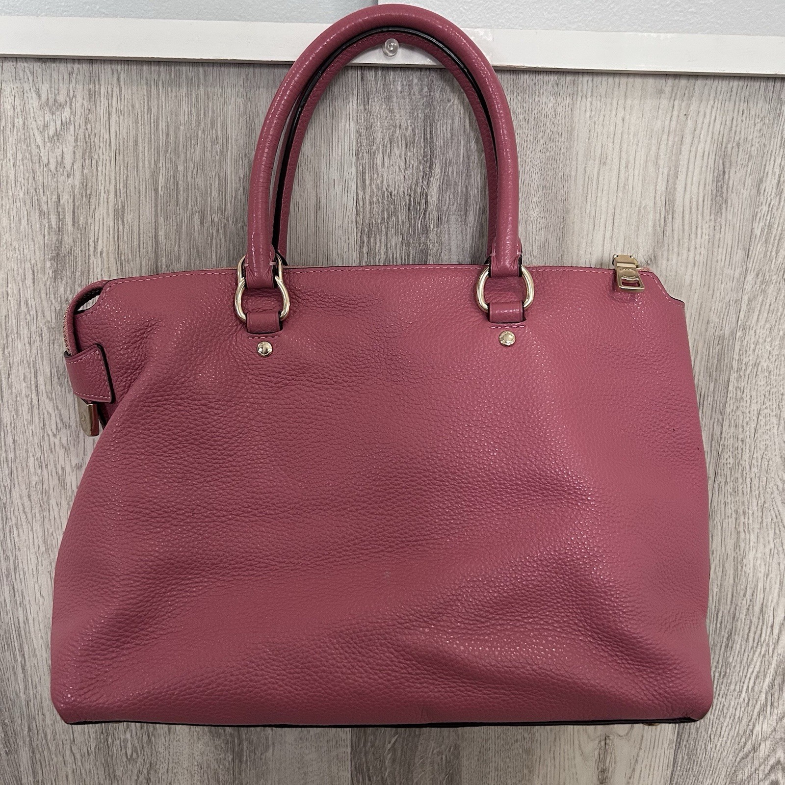 Coach Leather Emma Satchel Pink Handbag Purse Glam Barbie Luxury Purse