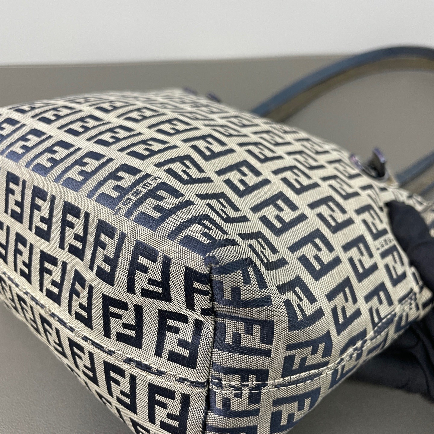 Fendi Pre-Owned Authentic Picotin Tote Bag Blue Free Tracked Shipping
