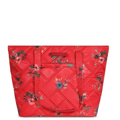 Lug Skyliner Tote Bag – Versatile Unisex Red Polyester Canvas Travel Pouch, Styl