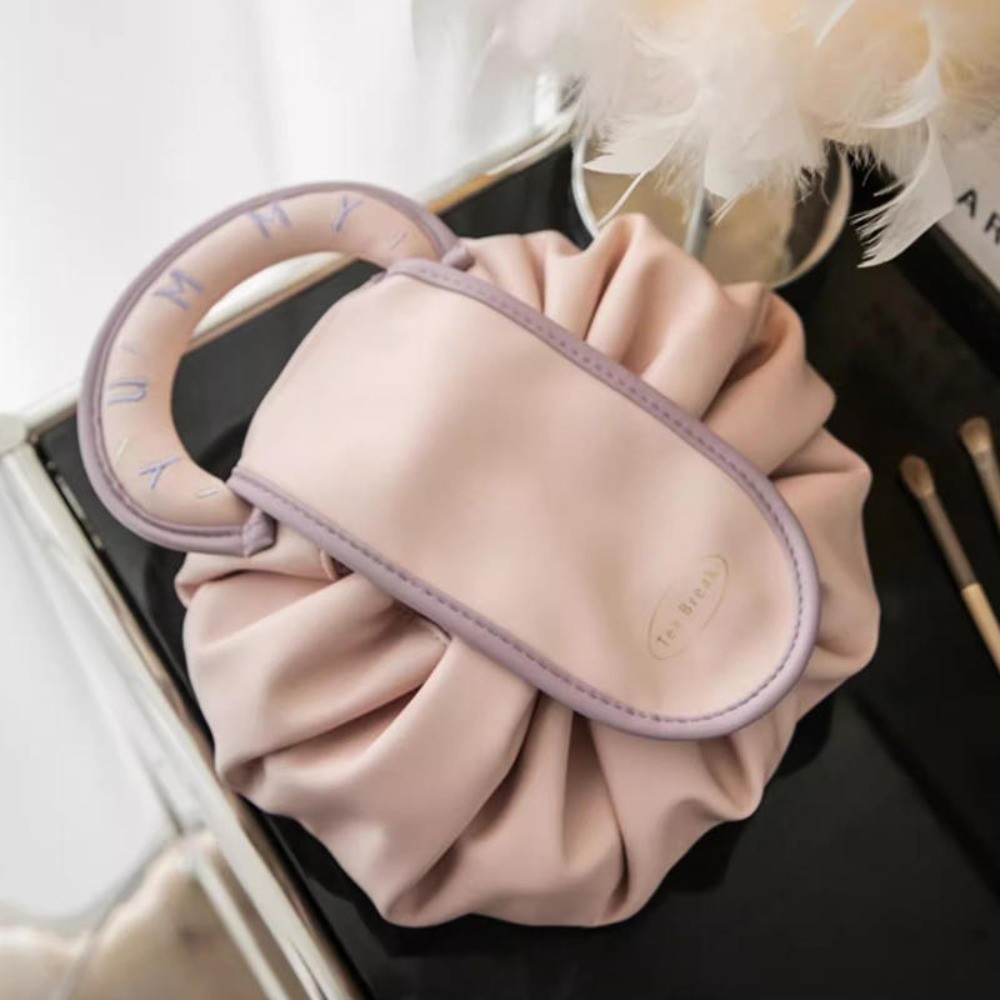 Lazy Makeup Bag for Women Portable Large Capacity Travel Storage Bag Drawstring
