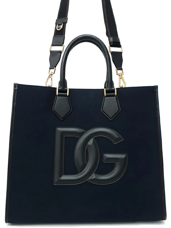 DOLCE GABBANA Logo 2Way Handbag BM1796 Canvas Black Shoulder Bag Women’s #TB3606
