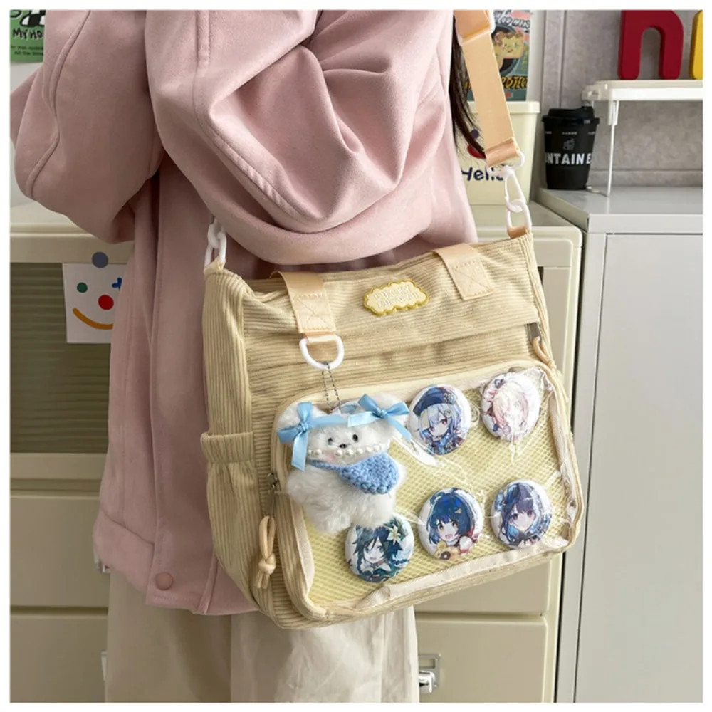 Ita Bag Y2K Clear Transparent Window Crossbody Bag Preppy Style Messenger Bags