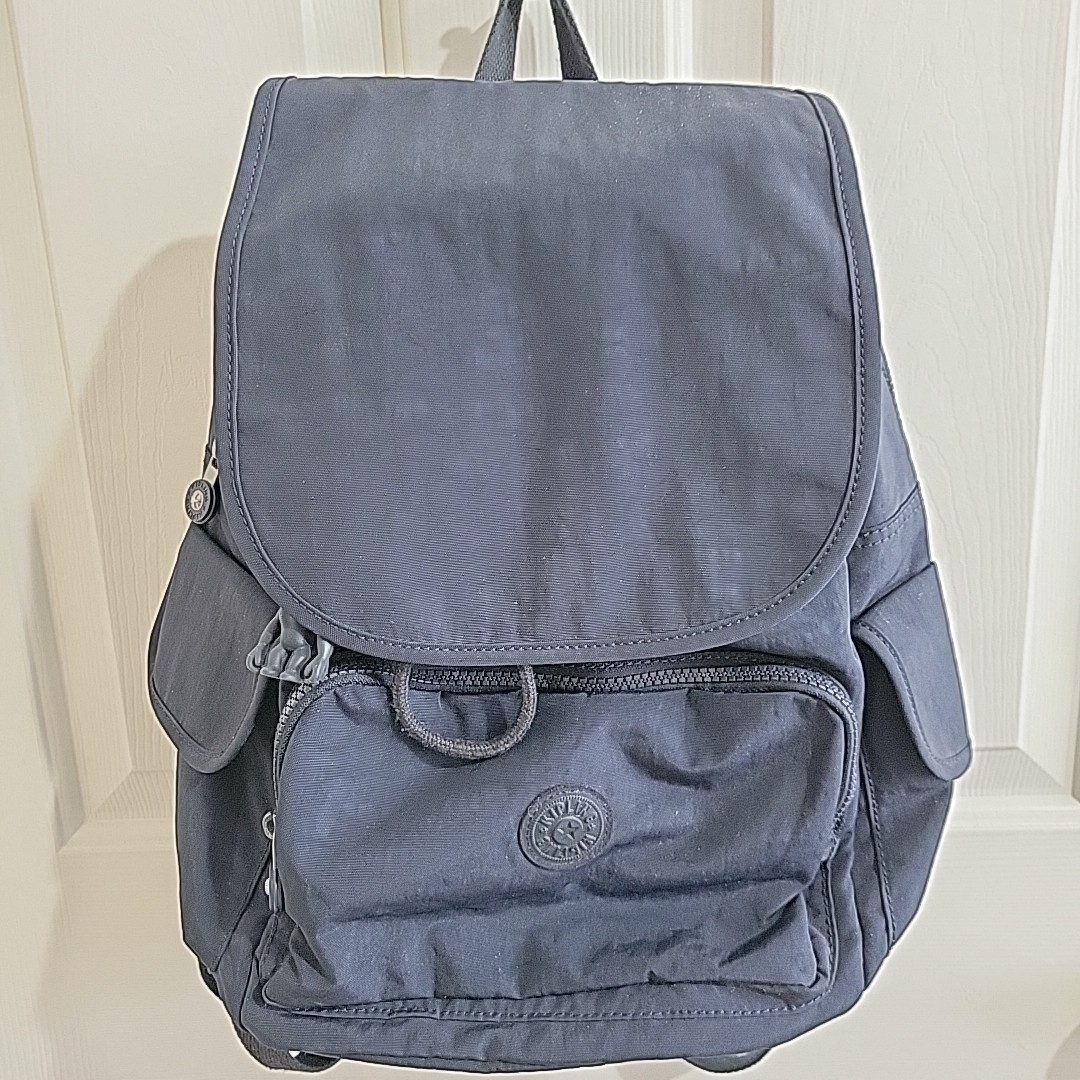Kipling City Pack Medium Dark Blue Backpack Water Resistant Adjustable W/Monkey