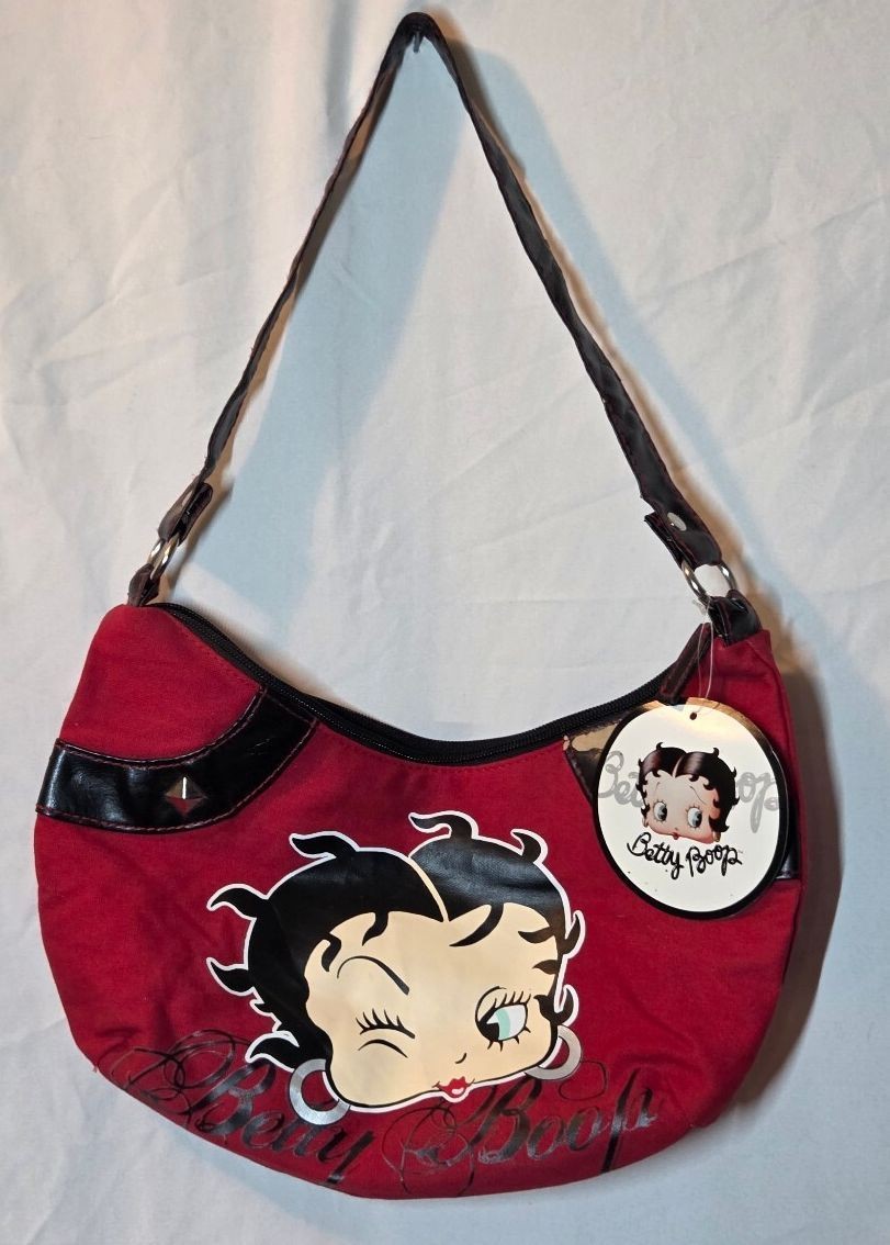 Y2K 2011 Betty Boop Retro Red Canvas Shoulder Bag – NWT w/ Flaw
