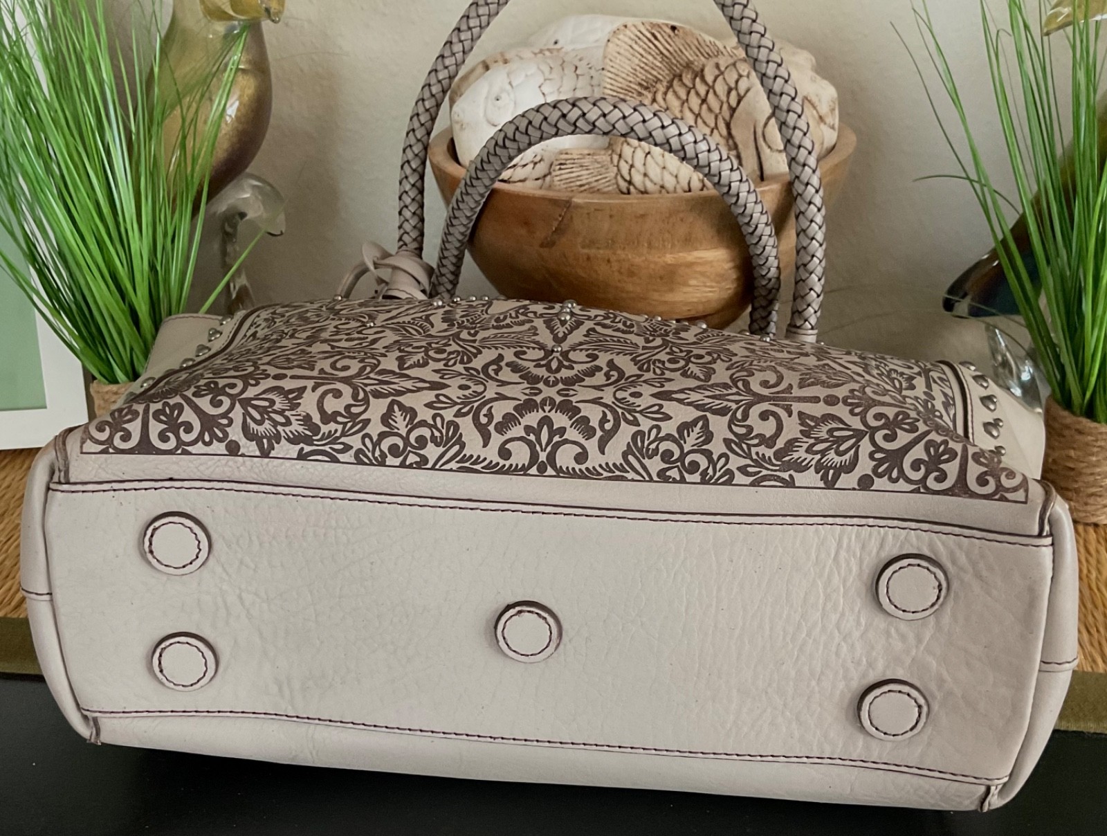 Brighton Ferrara Rafaela Studded Leather Purse & Wallet Set in Beechwood Lovely!