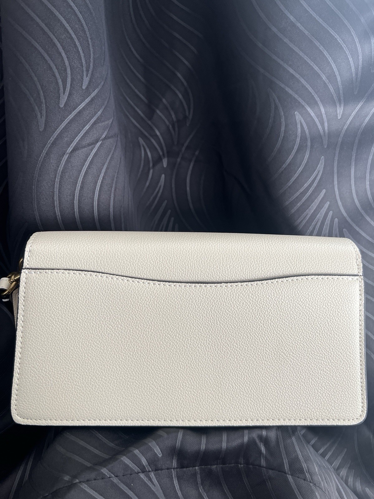 Coach Brass/Chalk Tabby Shoulder Bag w/ Gold Chain Strap 26
