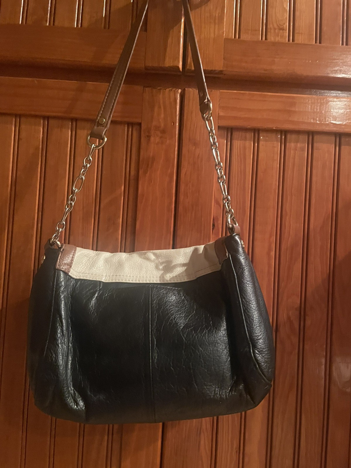 Emma Fox Tritone Leather Shoulder Handbag 12”X 8.5”