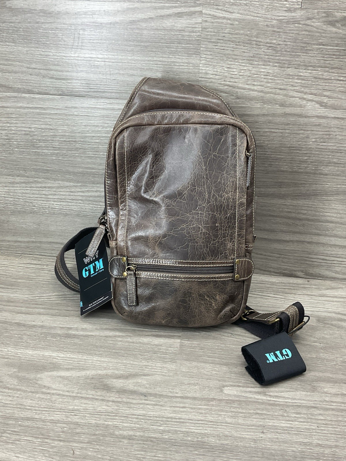Gun Tote’n Mamas Concealed Carry Sling Purse CCW CZY 108 Brown Leather READ