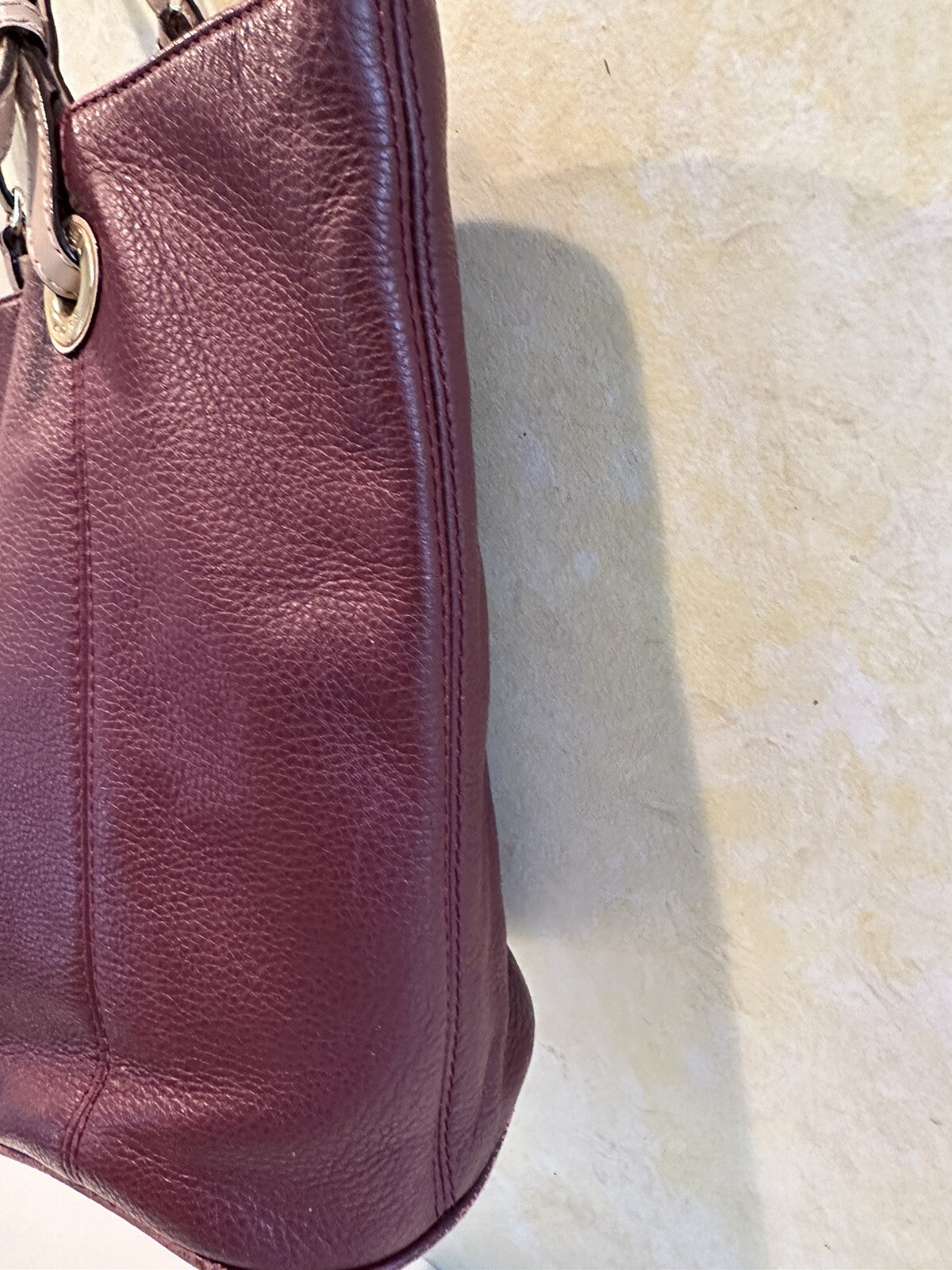 Michael Kors Burgundy Leather Handbag /Shoulder Purse