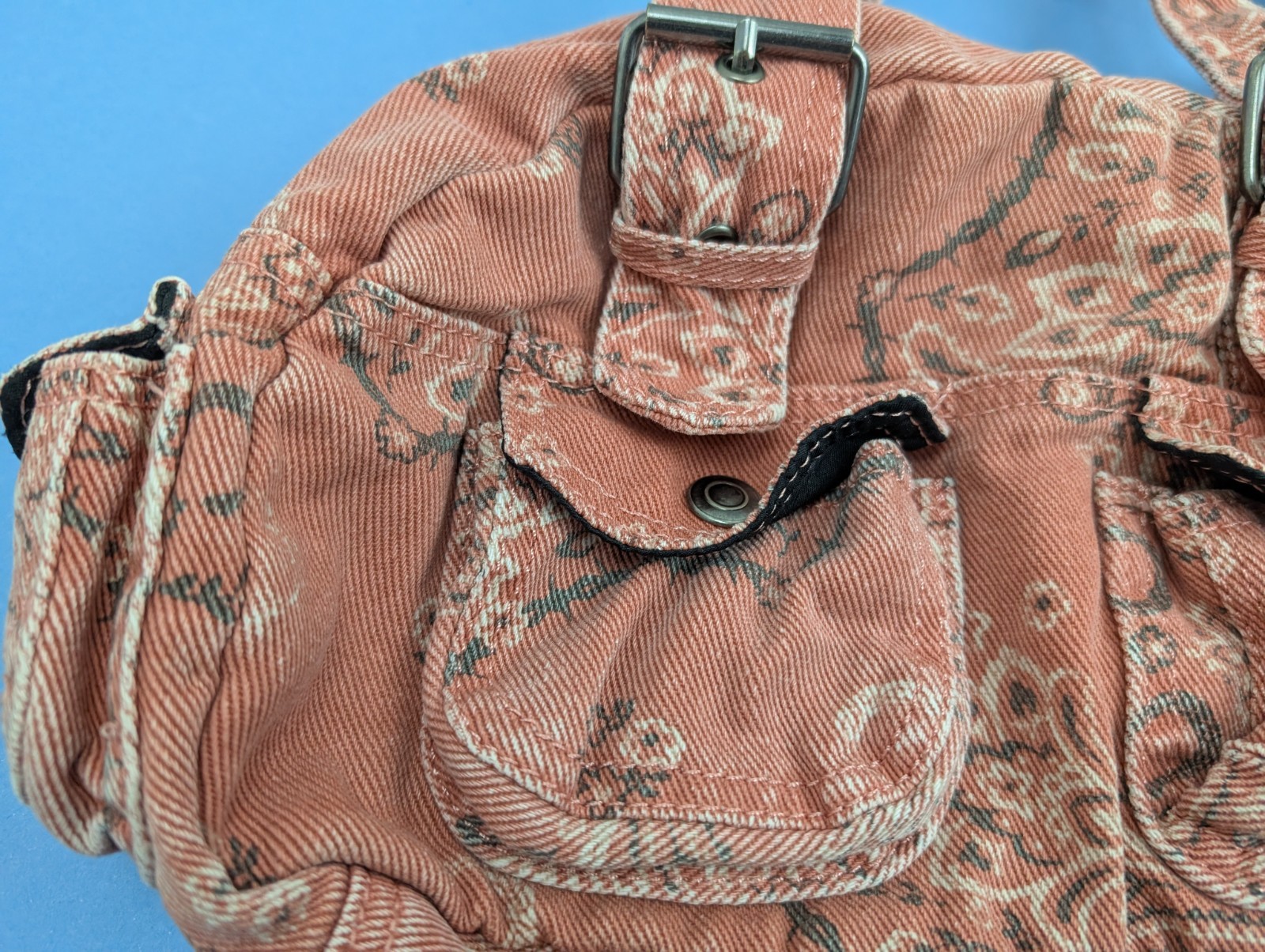 UO Urban Outfitters BDG Paisley Red Y2K Style Duffle Shoulder Bag
