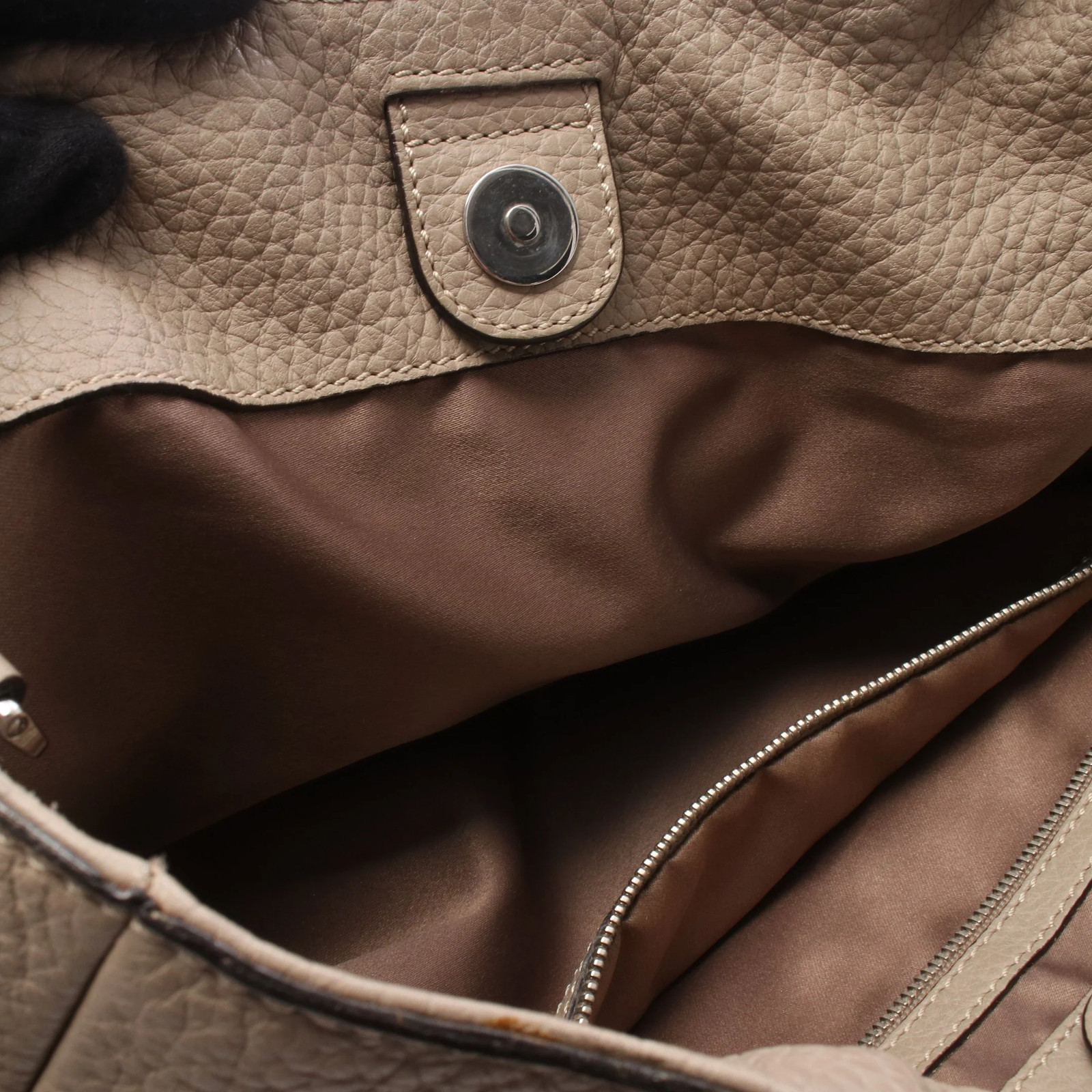 TOD’S ALH SHOPPING PICCOLA 2WAY Tote Bag Beige Leather #RCB13581