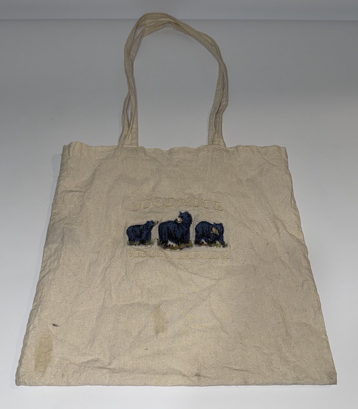 SEE PHOTOS Brandy Melville Official Tote Bag Very Thin Yosemite Black Bears