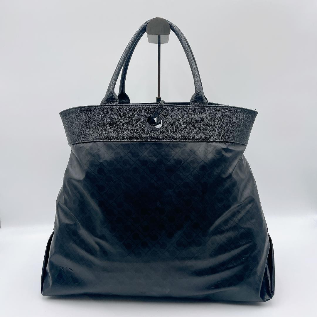 Gherardini Softy Hand Tote Bag Black h293 Japan Used 0610166