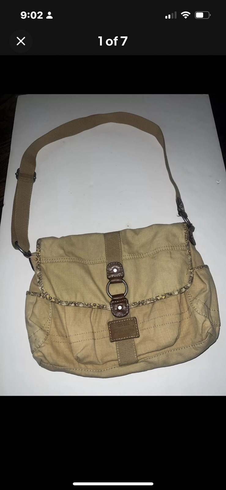 Fossil Key-Per Canvas Crossbody Messenger purse For Special Buyer