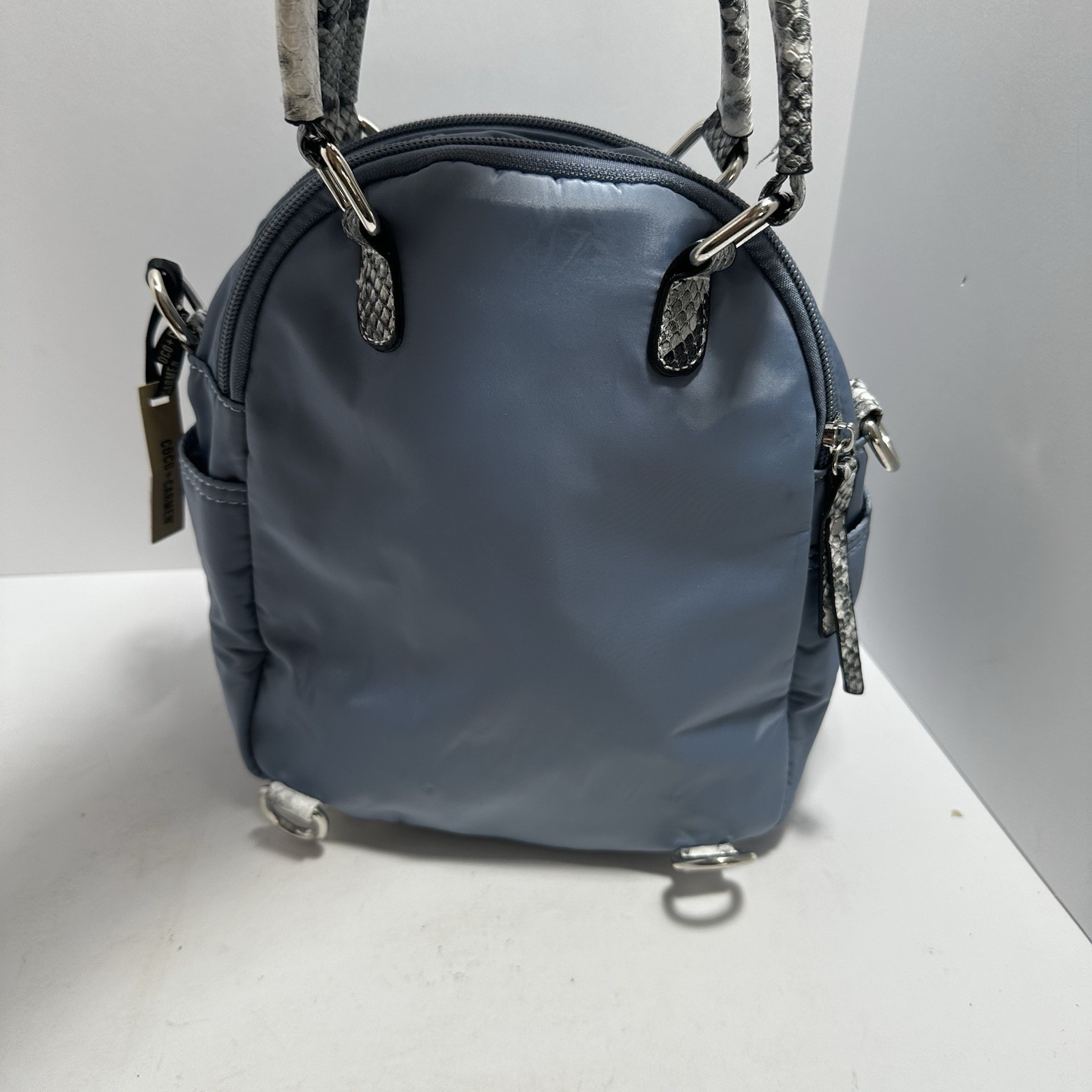 Coco And Carmen NWT Blue Snack Skin Pattern Backpack Handbag