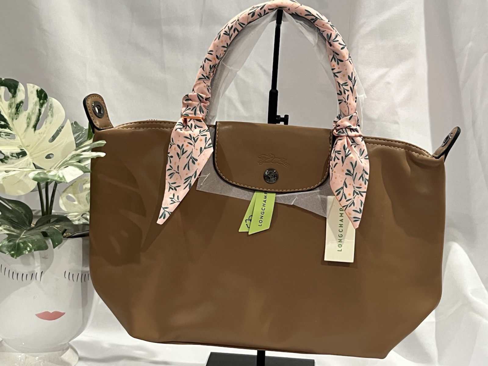 Longchamp Le Pliage Energy Medium Top Handle Bag Recycled Canvas Cross Bos