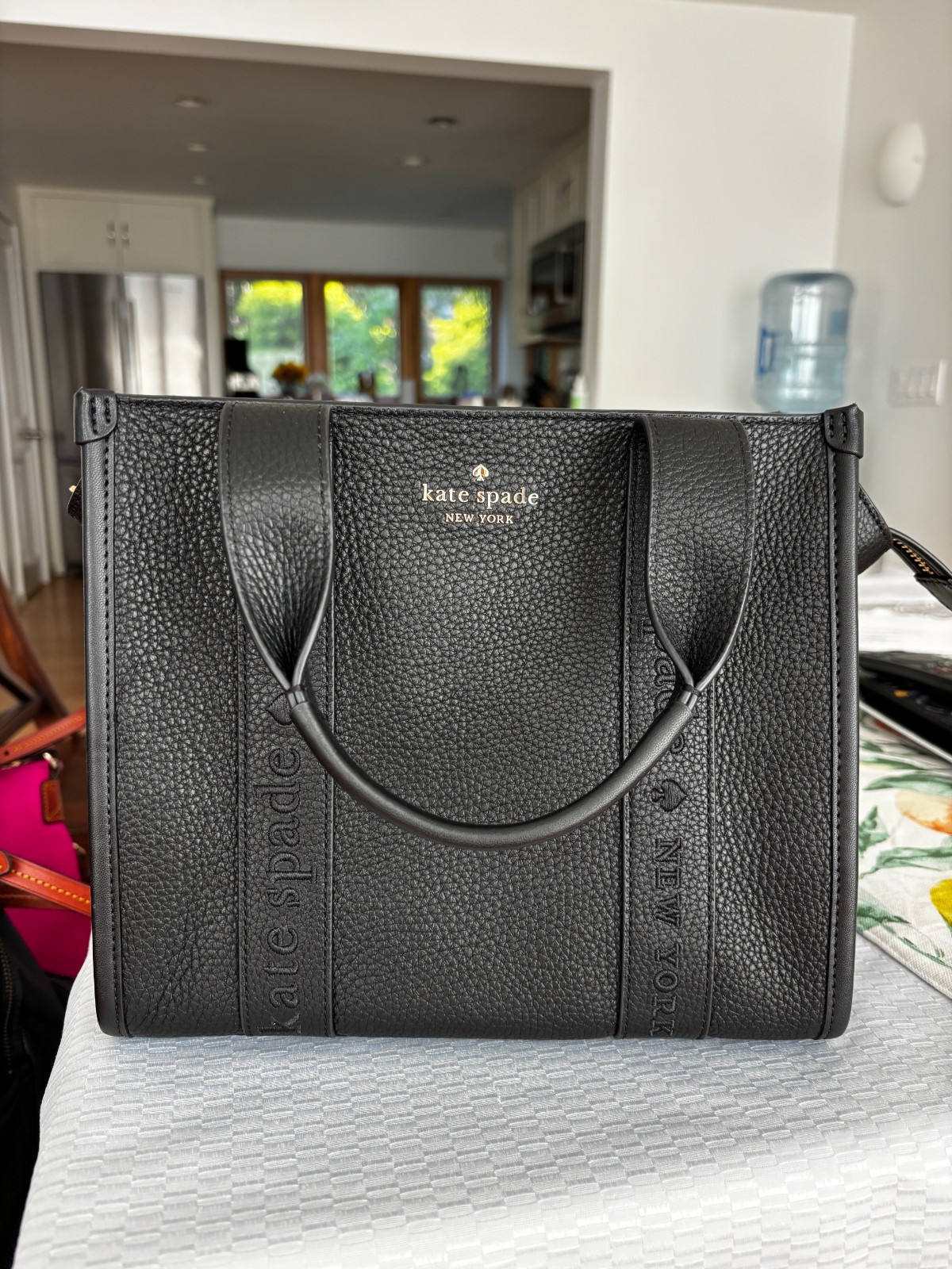 Kate Spade New York Kip Pebbled Black Leather Small Tote