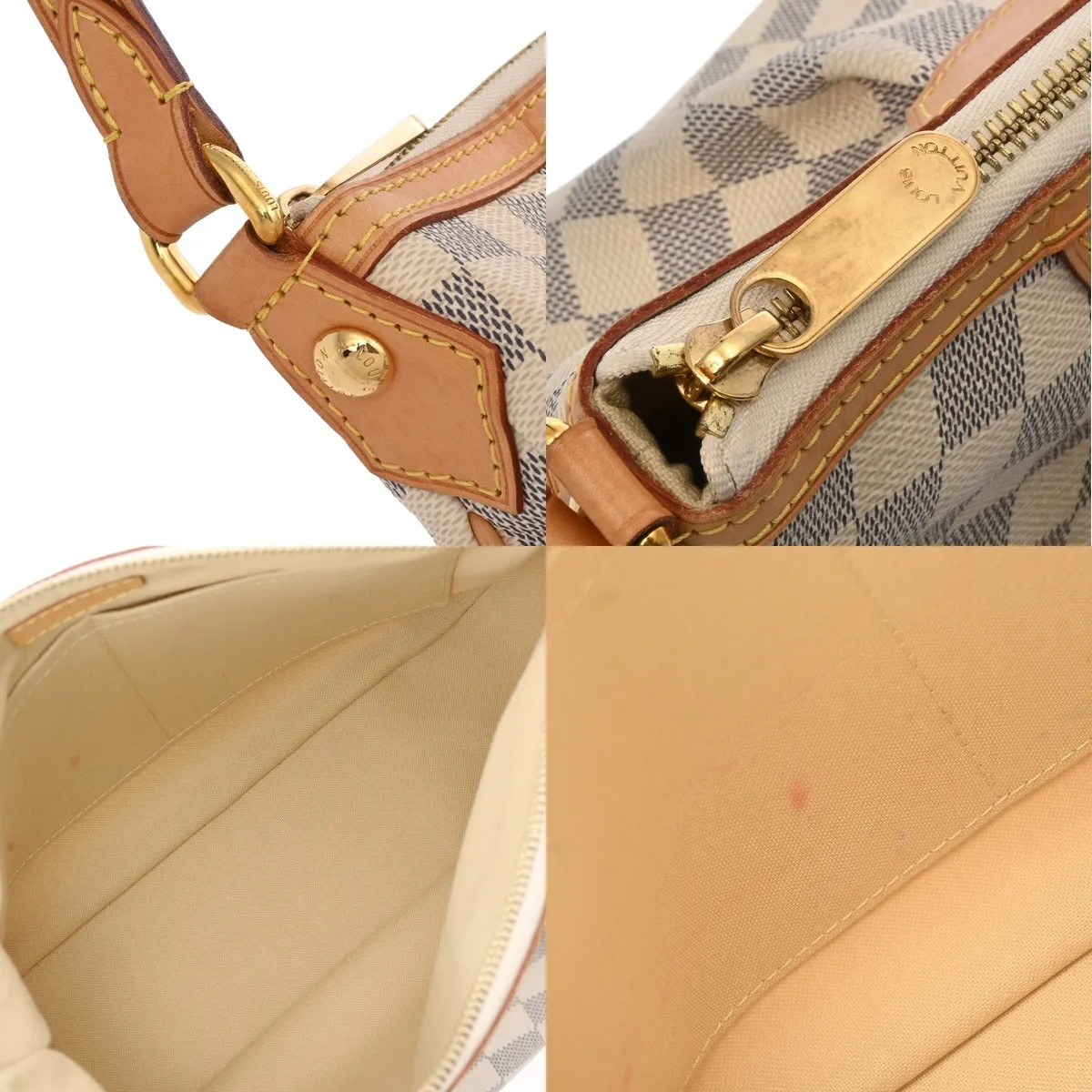 Louis Vuitton PM N41113 Shoulder Bag Damier Azur CanvasCanvas White #WB5618