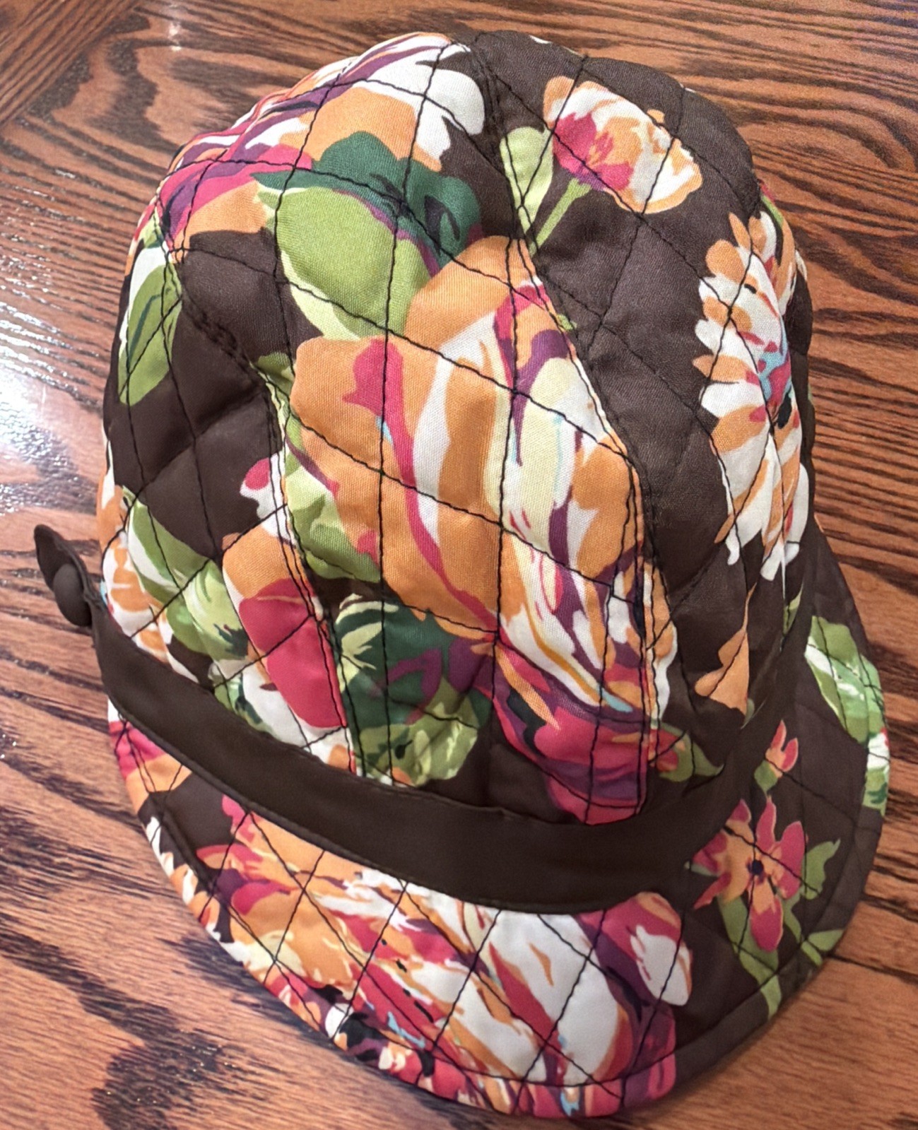 Vera Bradley English Rose News Girl Hat One Size Fits Most Fleece Lined