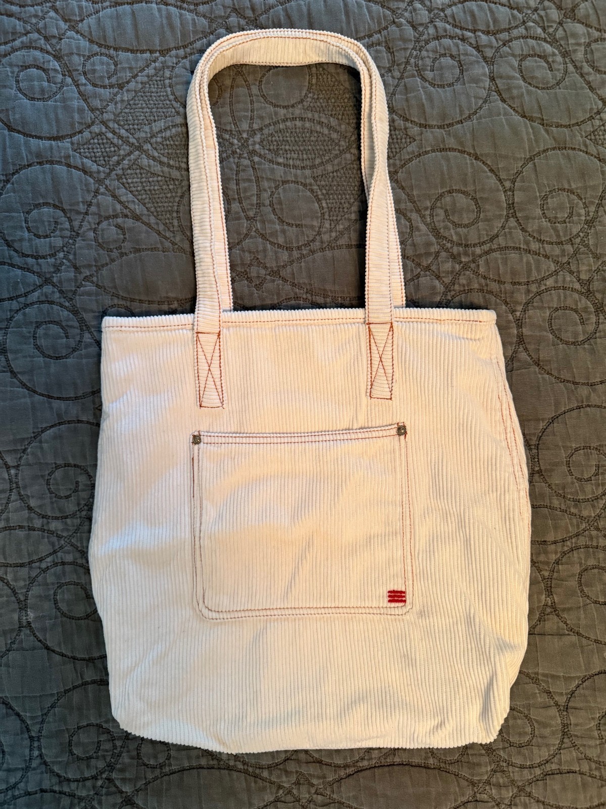 Urban Outfitters BDG White Corduroy Tote Bag