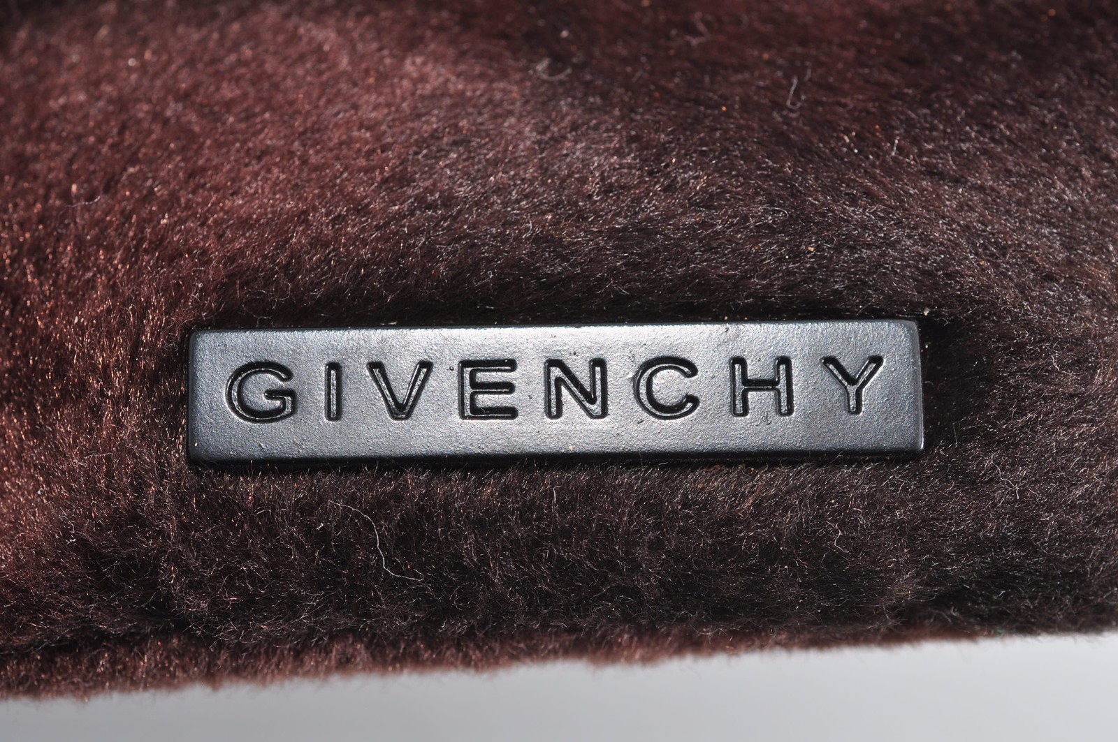 Givenchy Brown Textured Pony Hair Bag with Snake Skin Pattern Used Auth 12841