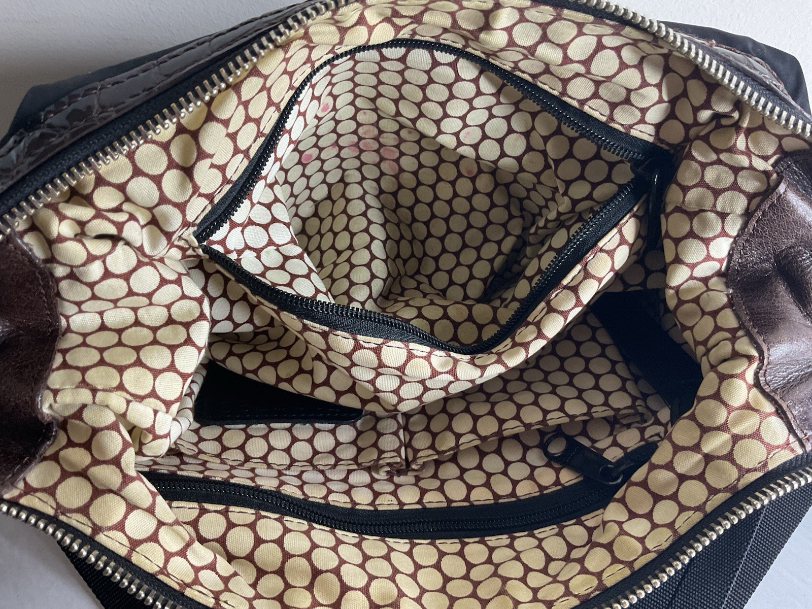 Brighton Black Crossbody Bag w/ Adjustable Strap, Zip, Pockets