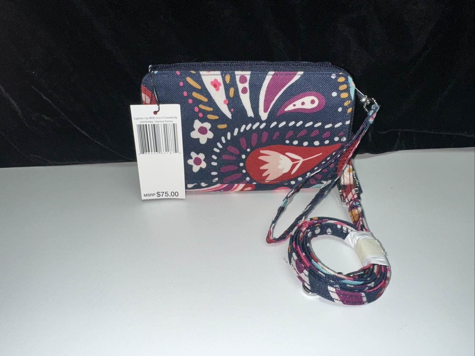 NWT Vera Bradley Bag Purse Wallet RFID 3-in-1 Crossbody – Painted Paisley Print