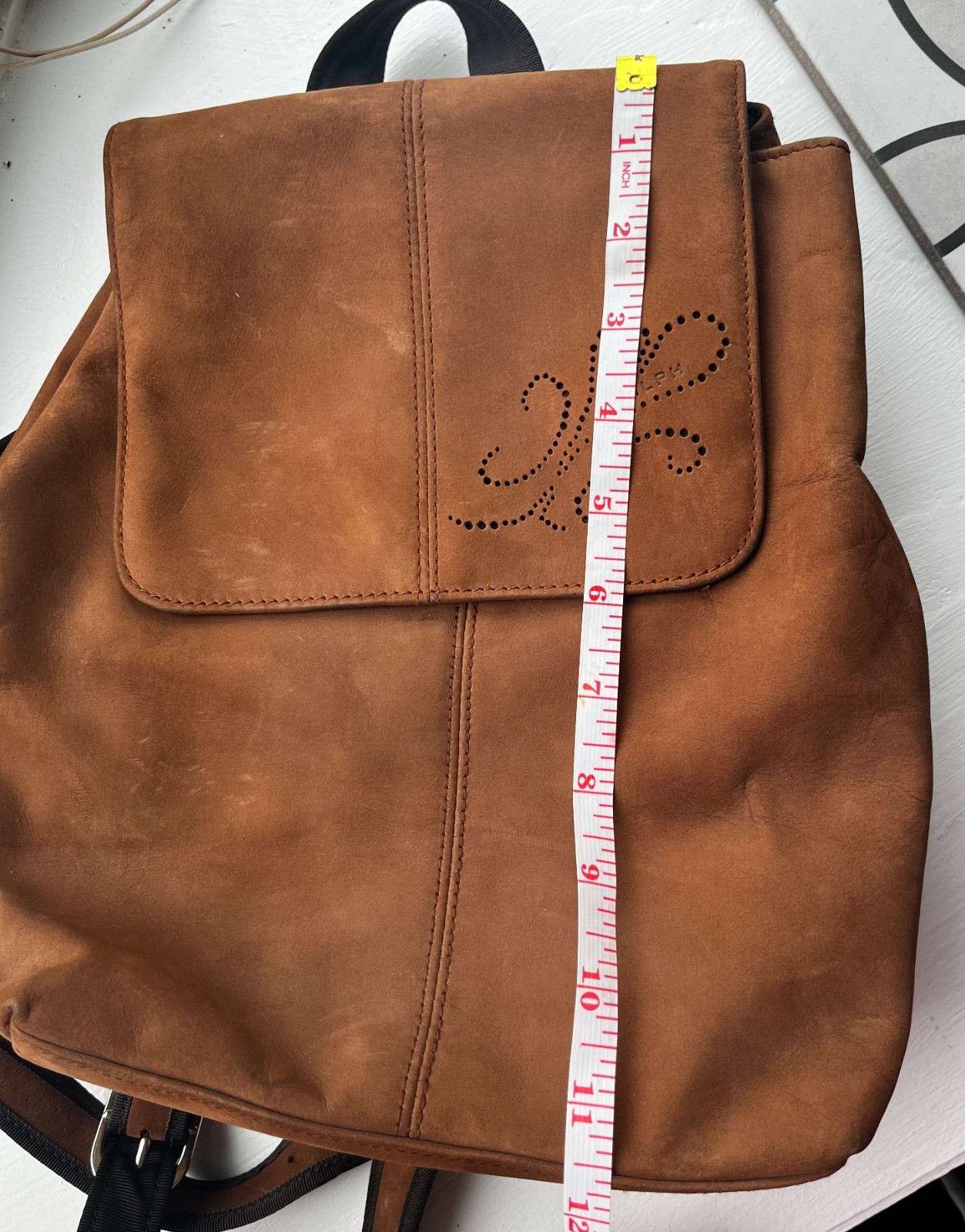 Ralph Lauren Brown Suede Backpack, Excellent Condition
