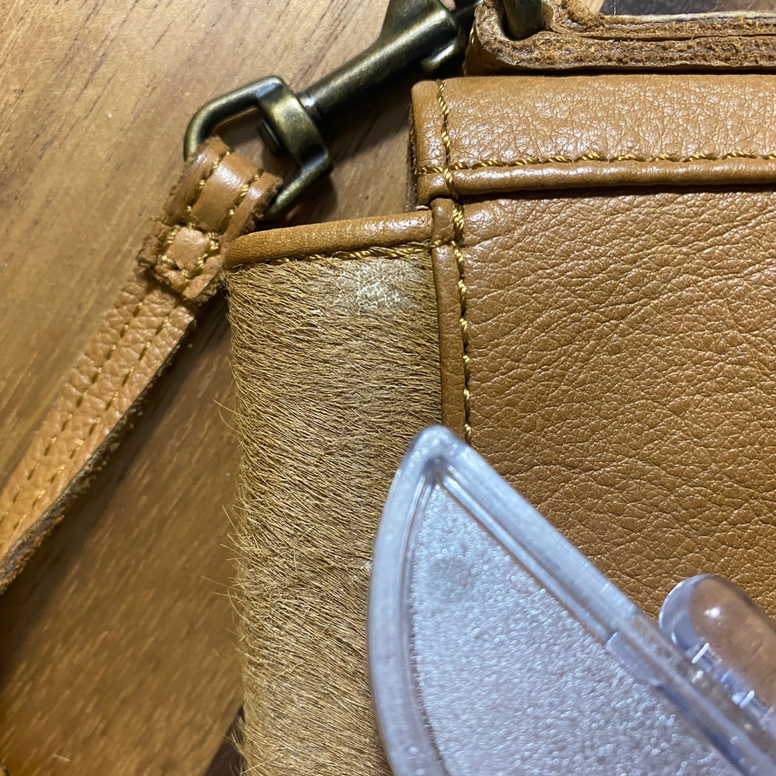 Liebeskind Berlin Crossbody Bag Tan Leather Calf Hair