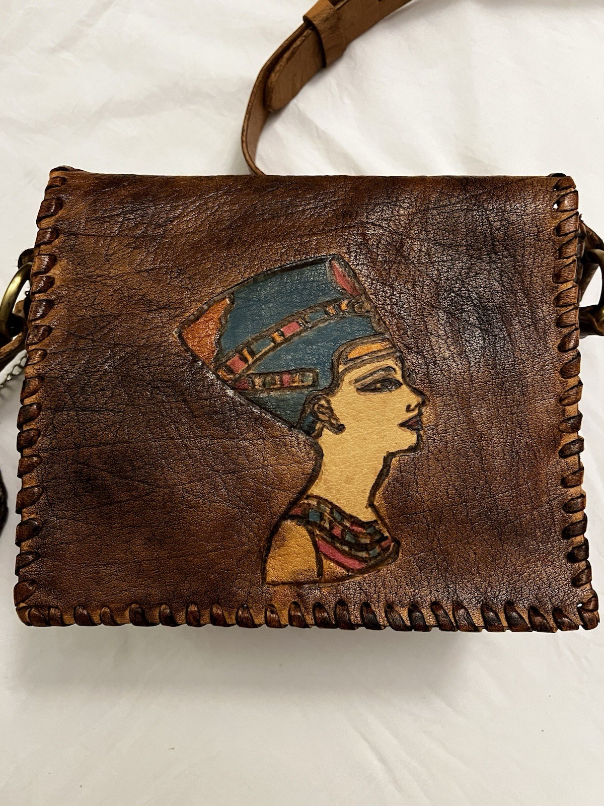 Pharaonic Handmade Genuine Leather Handbag Made In Egypt