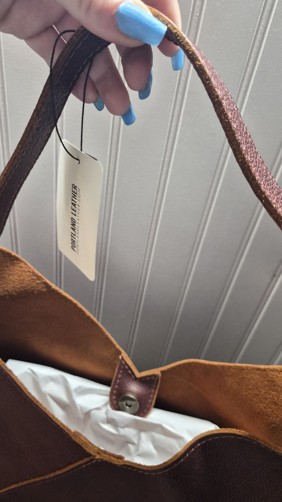 Portland Leather Goods Premium Large Naomi Shoulder Bag Boreal Pebbled Leather
