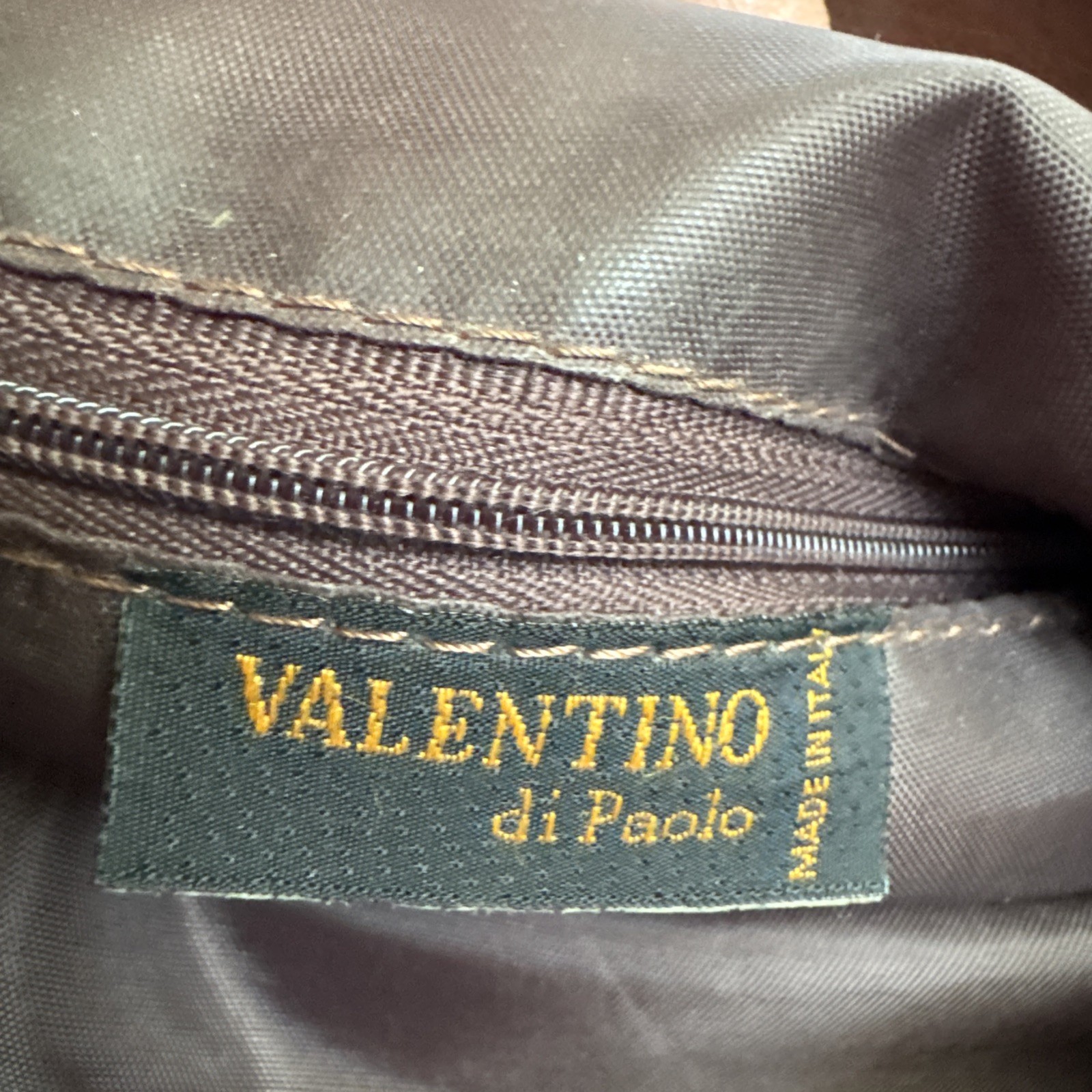 Valentino Di Paolo Brown Leather Shoulder Bag Handbag Purse Italy 12×14