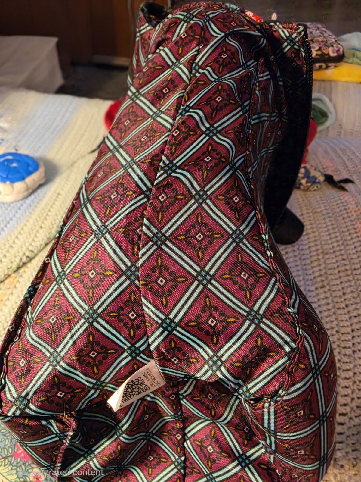 Vera Bradley Vines Floral Quilted Iconic Messenger Tablet Crossbody Shoulder Bag